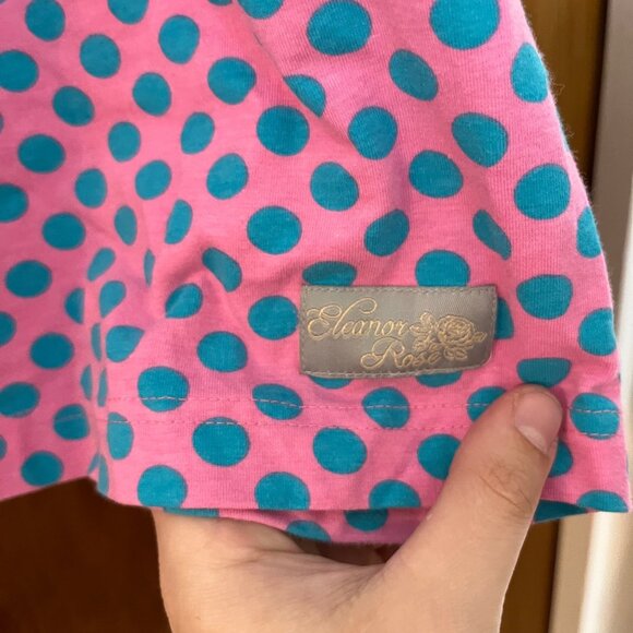 Eleanor Rose Mimi Dress Polka Dot Pink Girls Size 8-10 - Picture 3 of 4